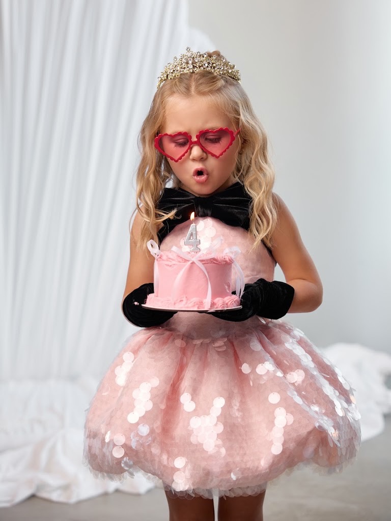분홍색 반짝이 튤 소재의 여아용 생일 드레스, 커다란  - Toddler Girl Tulle Party Dress 리뷰 및 가격