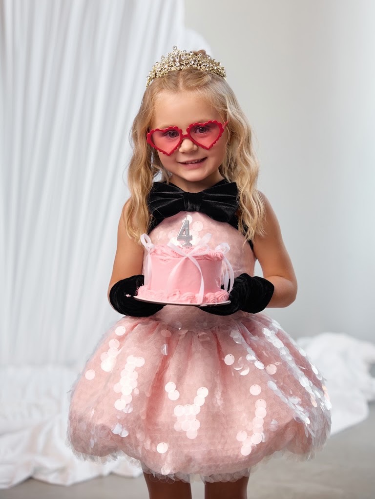 분홍색 반짝이 튤 소재의 여아용 생일 드레스, 커다란  - Toddler Girl Tulle Party Dress 리뷰 및 가격