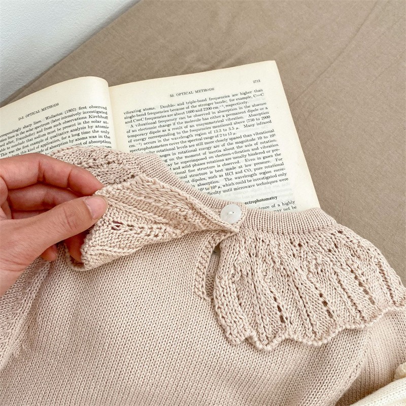 신생아 뜨개질 롬퍼 소녀 연꽃 칼라 바디 수트, 아기  - Newborn Baby Girl Romper Floral 리뷰 및 가격