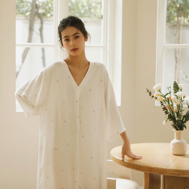 여성용 부드럽고 통기성 좋은 비스코스 라운지 드레스 V - Maternity Wear 리뷰 및 가격