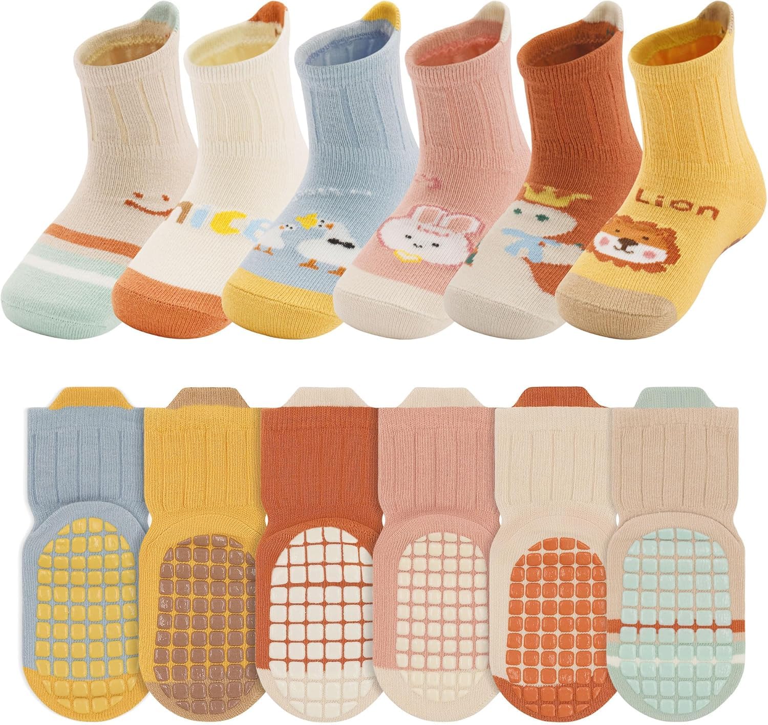 유아용 논슬립 양말, 만화 동물 귀여운 아기 그립 양말 - Unisex Baby Socks Non Slip 리뷰 및 가격