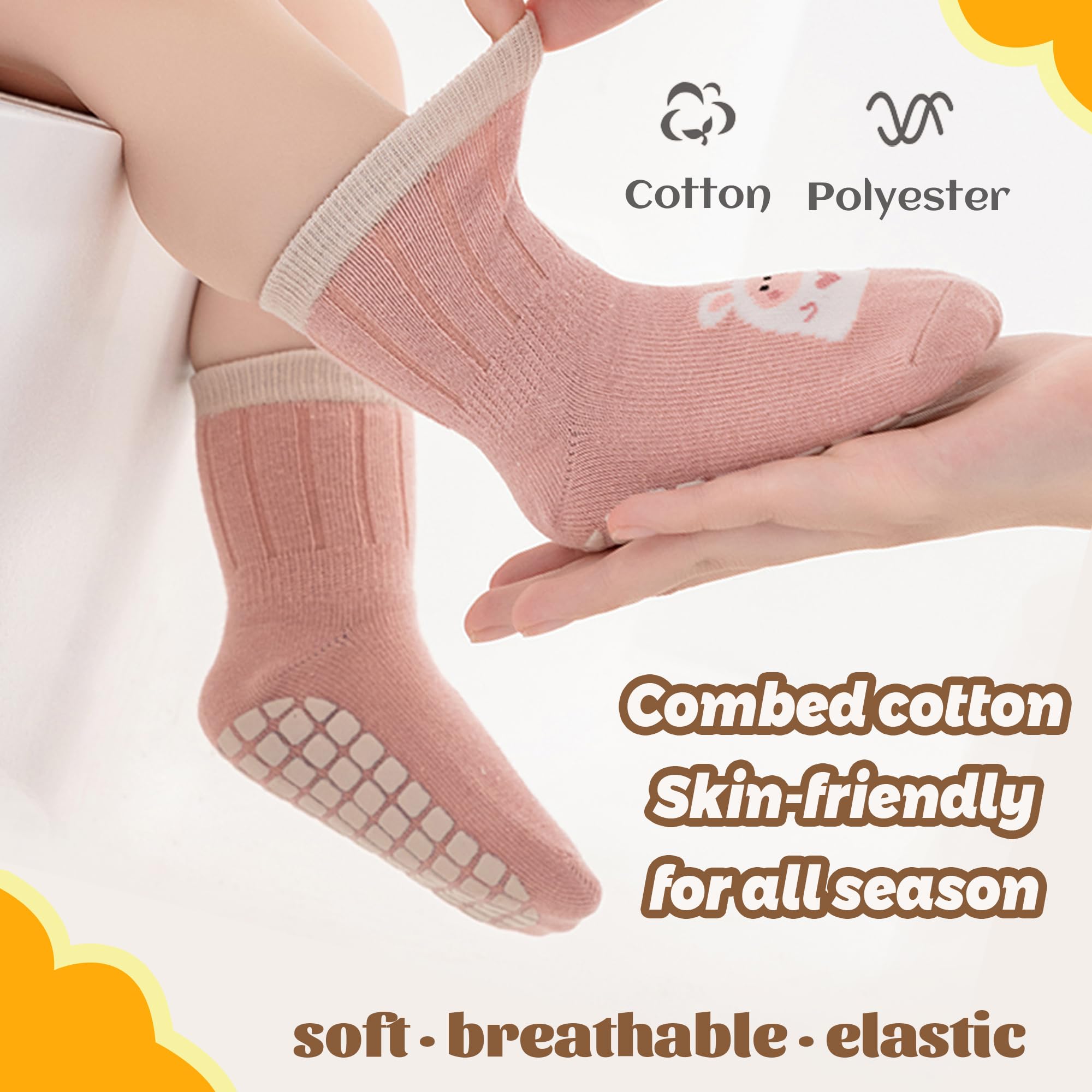 유아용 논슬립 양말, 만화 동물 귀여운 아기 그립 양말 - Unisex Baby Socks Non Slip 리뷰 및 가격