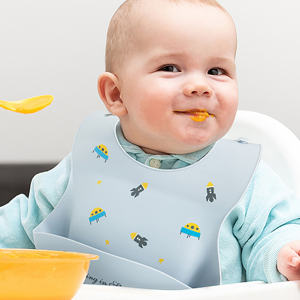 방수 소프트 실리콘 스카프 아기 턱받이, 로켓 프린트, - Waterproof Baby Bibs Silicone 리뷰 및 가격